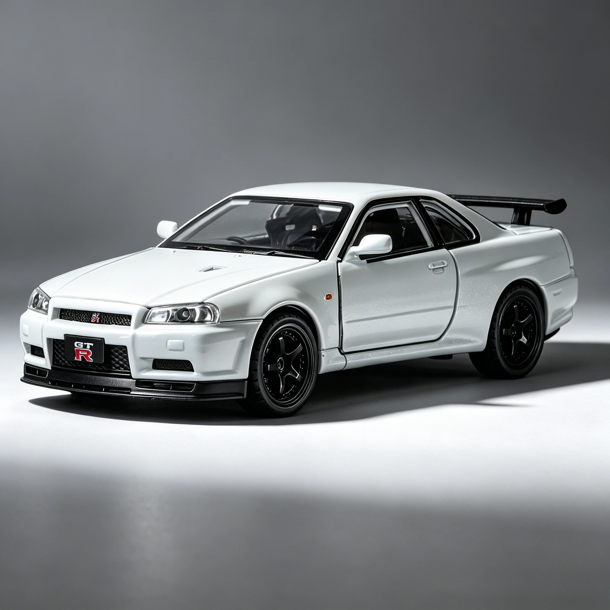 

1:32 GTR R34 Skyline Supercar Alloy Metal Diecast Car Model Sound & Light Collection of Hobby Models Trendy Ornament Gift