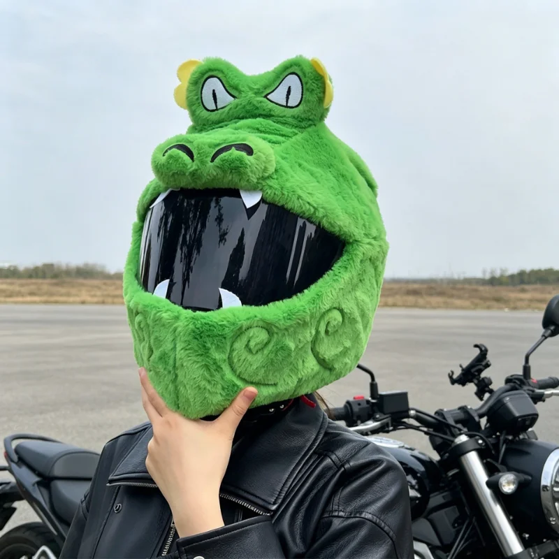 Motorcycle Helmet Covers Full Helmets Hat Christmas Cap Gift Cover Funny Plush Helmet Protective Cover for Personalized Party - view 2