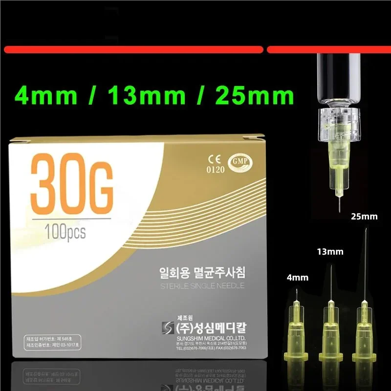 

Painless Small Needle 30G *13mm /4mm/25mm Disposable 30G Medical Micro-plastic Injection Cosmetic Sterile Needle Surgical