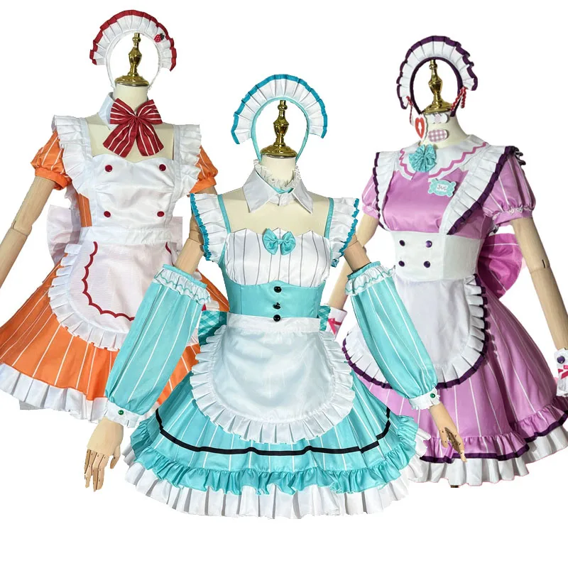 

Wakana Shiki Uehara Ayumu Ruby Kurosawa LoveLive Sunshine AiScReam Cosplay Costume Halloween Sweet Maid Lolita Girl Dress