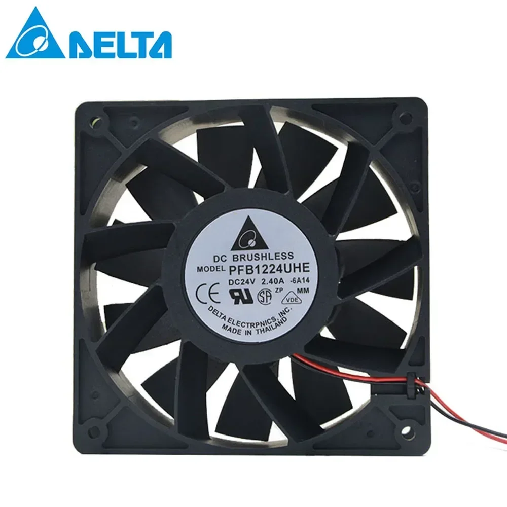 

+New 12cm for delta PFB1224UHE 12038 24V 2.40A two-wire inverter cooling fan violence 2pin