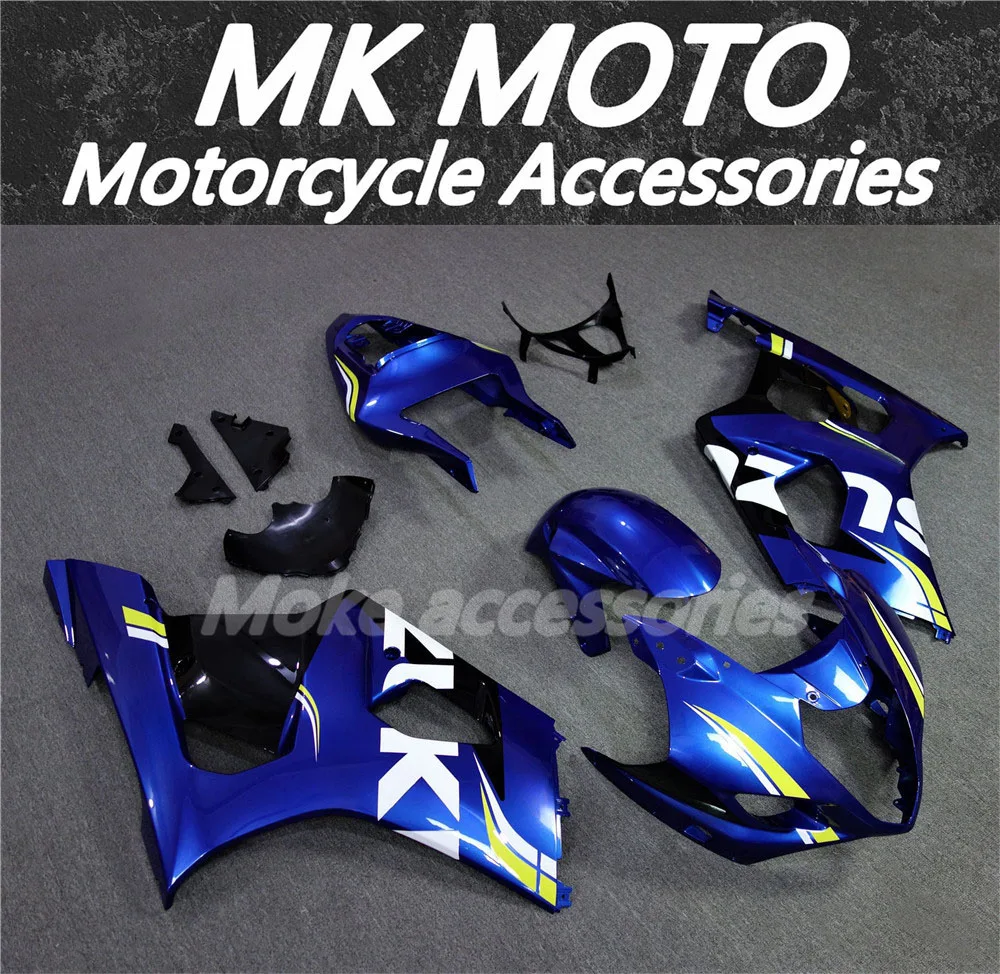 Moke motors Motorcycle Fairings Kit Fit For Gsxr1000 2003-2004 Bodywork Set High Quality ABS Injection New Blue