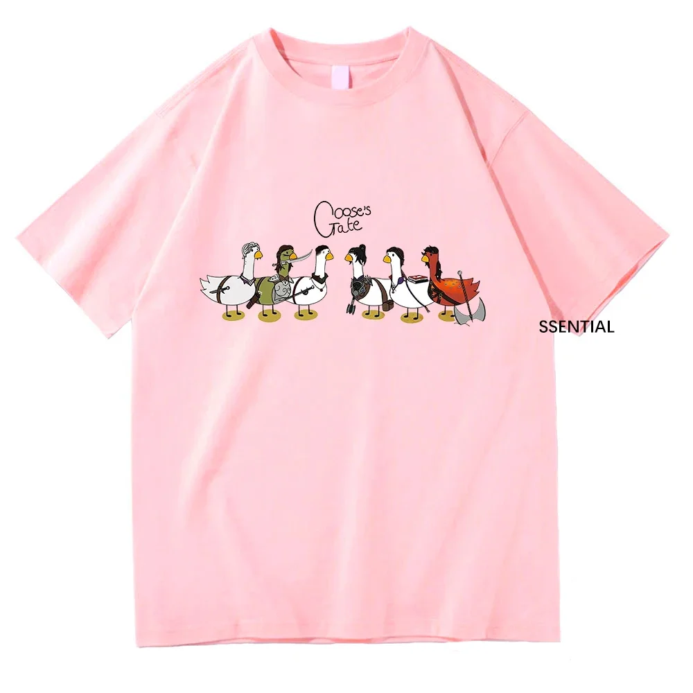 Goose Astarion T Shirt Cartoon Goostarion Tops Funny Men/Women Aesthetic T-Shirt Unisex High Quality Cotton Tees Kawaii Shirts
