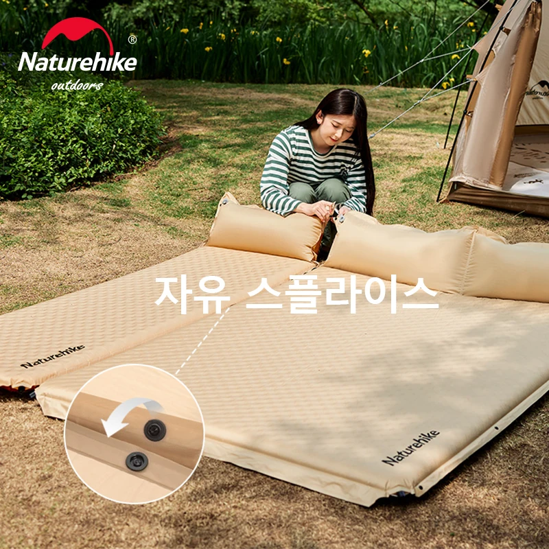 Naturehike 캠핑매트 여행 매트리스 자충매트 캠핑침대 캠핑용품 네이처 하이크 자체 팽창 매트리스 D01 에어 매트리스 1 2 인용 캠핑 매트 접이식 여행 수면 패드 초경량 텐트 매트 네이처하이크 자충매트 캠핑 매트 캠핑 에어매트리스 네이쳐하이크 에어매트