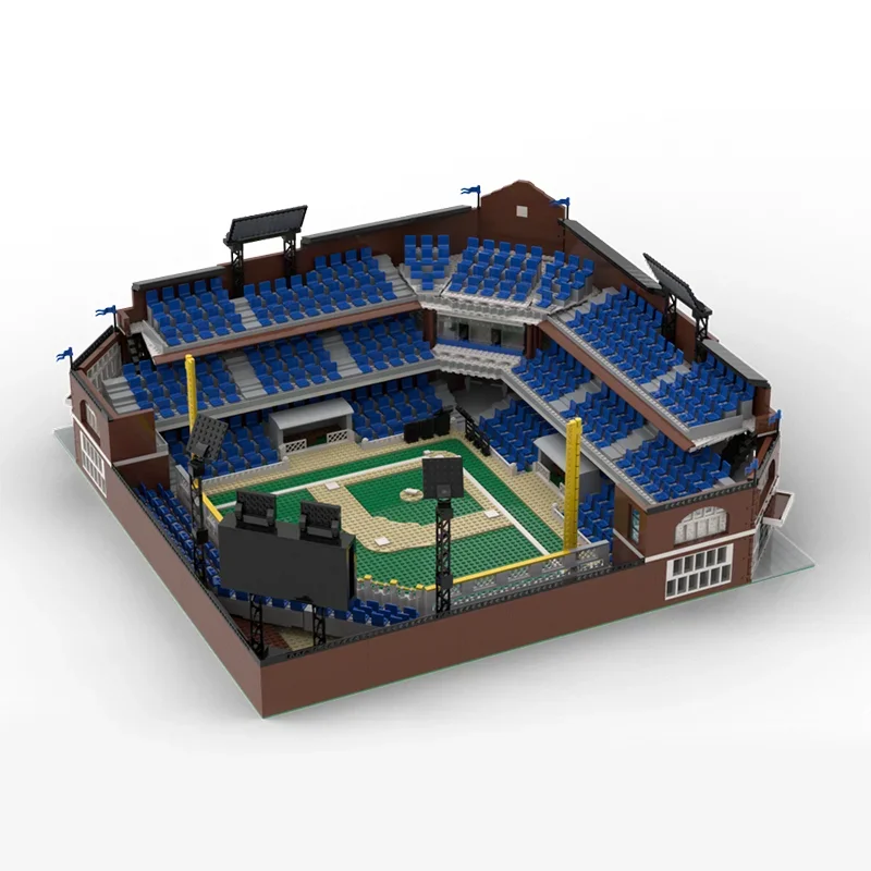 7313 stücke MOC Sport Veranstaltungsort Modulare Baseball Stadion Minifigur Skala Klassische Ballpark DIY Modell Bausteine Geburtstag Spielzeug Geschenk