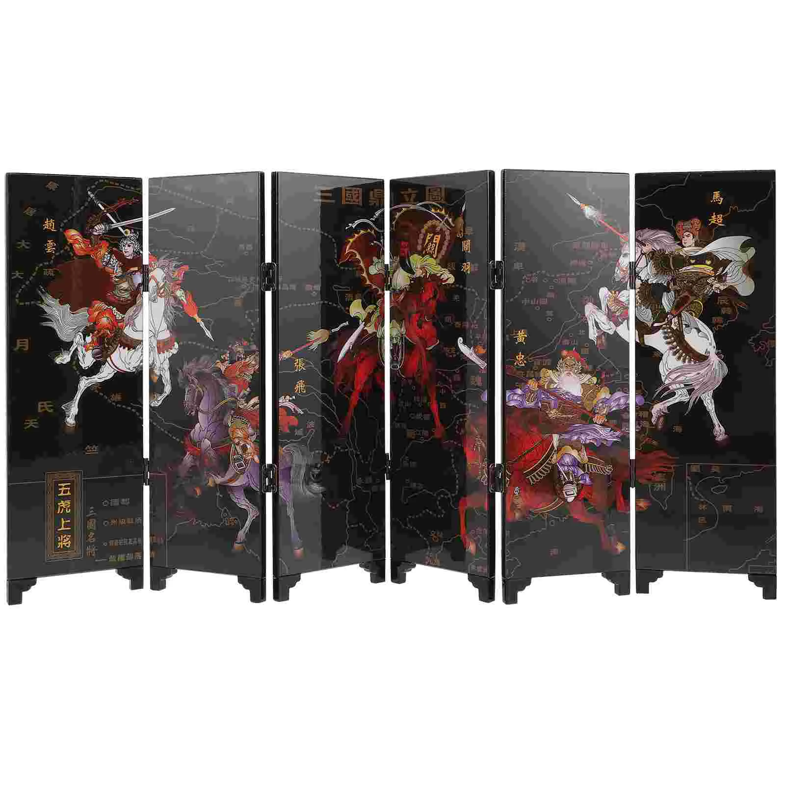 ديكور الرجعية شاشة صغيرة قابلة للطي الزينة الصينية لوحة سطح المكتب الحرفية الجنسية نمط زخرفة خشبية الطفل #2