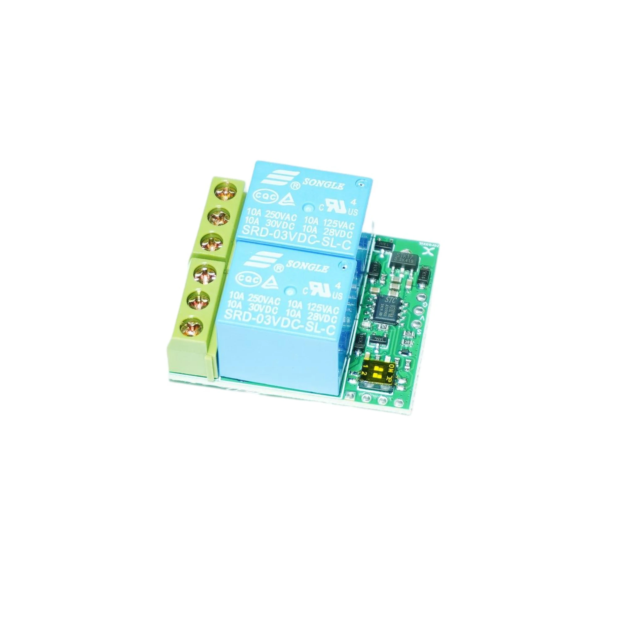 

Dual Channel RC Relay Module 4 Working Mode PWM Electronic Switch 3.6-12V 250V/15A for RC Car Boat Motor Forward Reverse Control