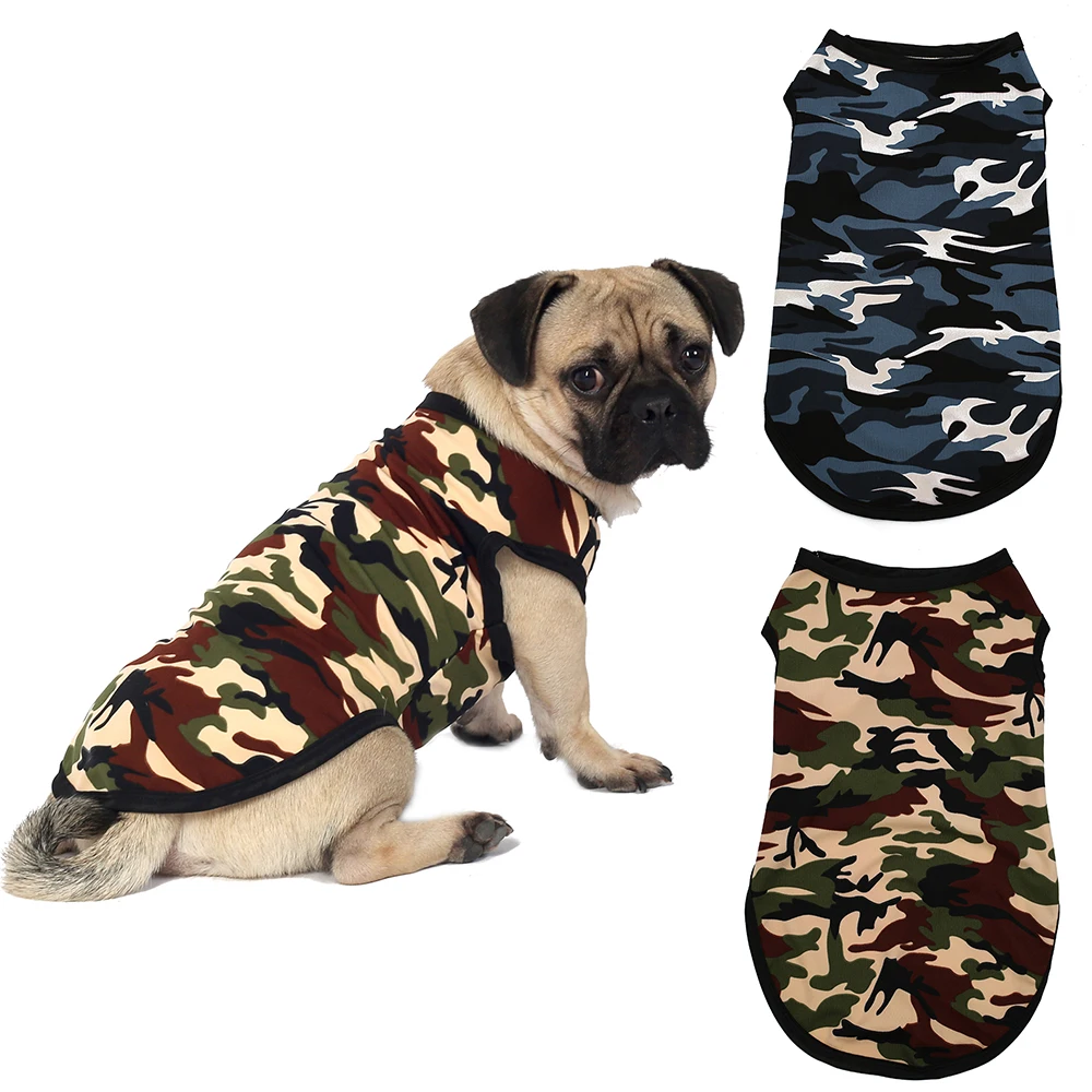 Dog Camouflage Print Vest, Pet Shirt Vest Pet T-Shirt, Pet Clothes For Small Medium Dogs & Cats