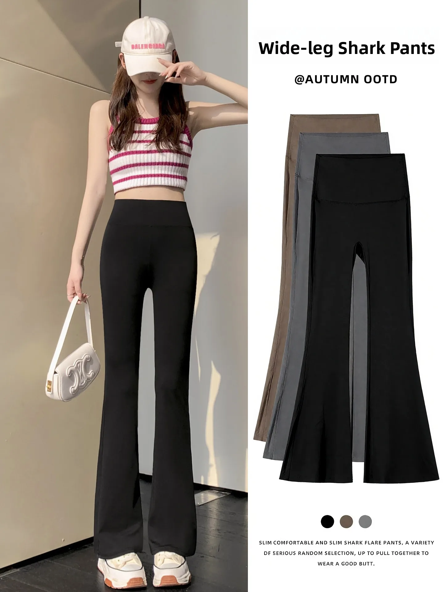 

High Waist Bell Bot arkskin Pants Women's Summer Thin Fitn Yoga Tummy Control Butt Lifting Leggings Casual Long Pants