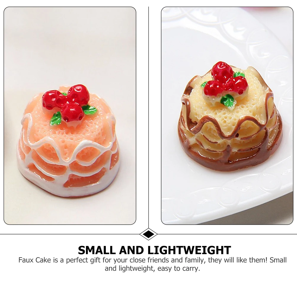 

25 Pcs Simulation Cake Accessories Artificial Small Decoration Dessert Models Figurine Mini Food Cream Gum Miniature
