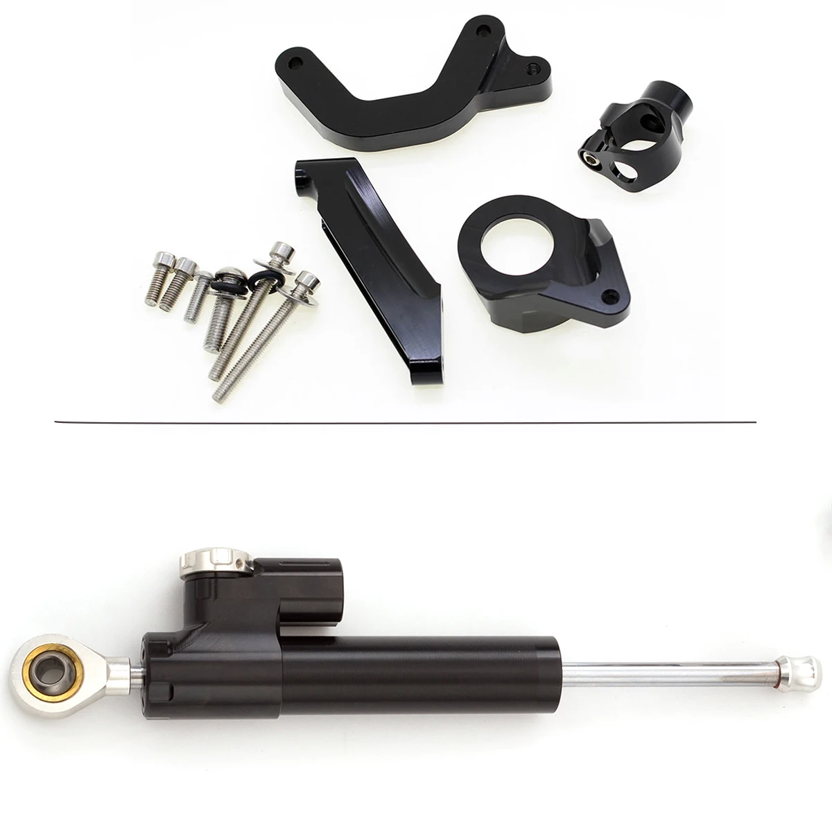 คาร์บอนพวงมาลัย Dampers สําหรับ Suzuki GSXR1000 GSXR 1000 K9 2009-2015 รถจักรยานยนต์ Stabilize Damper ชุดติดตั้งยึด