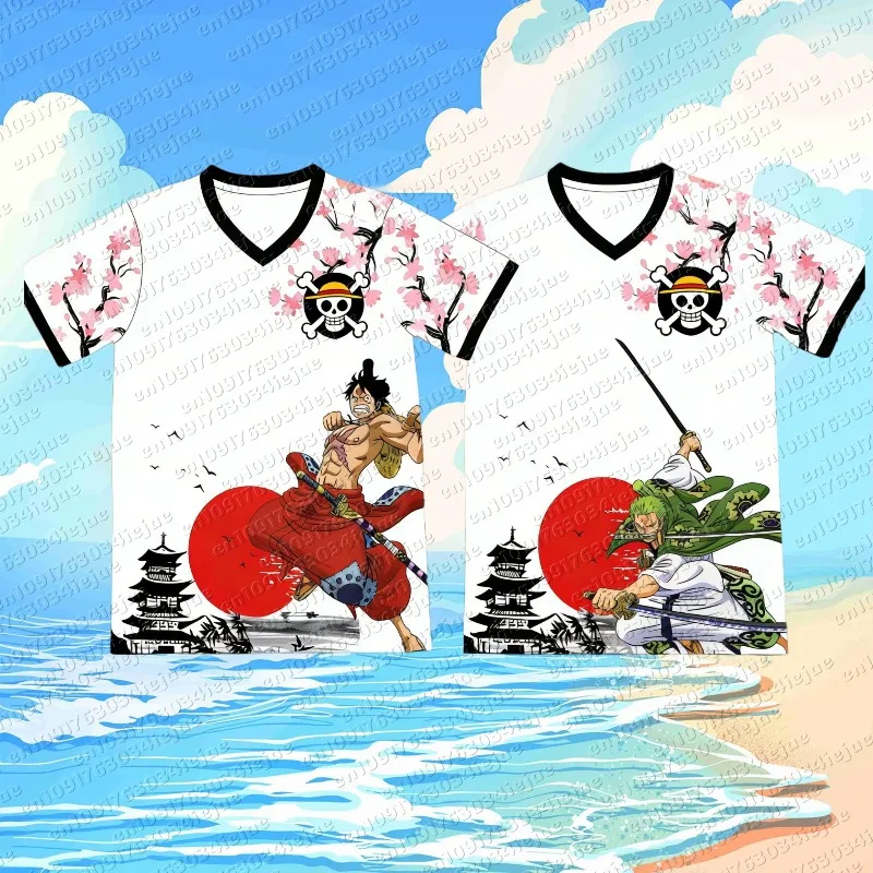 

2026 One Piece Luffy Football Jersey T-shirt Kids Football Special Jersey Men's/Women's Quick-Drying Breathable Sweatshirt