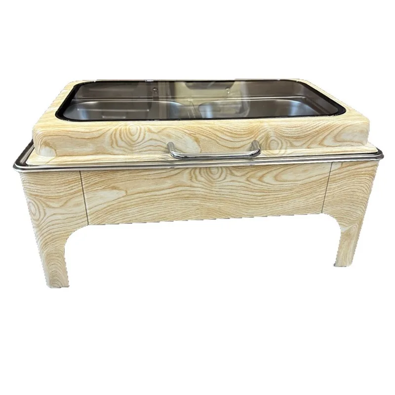 

Stainless steel buffet stove, square round stove, wood grain insulation stove
