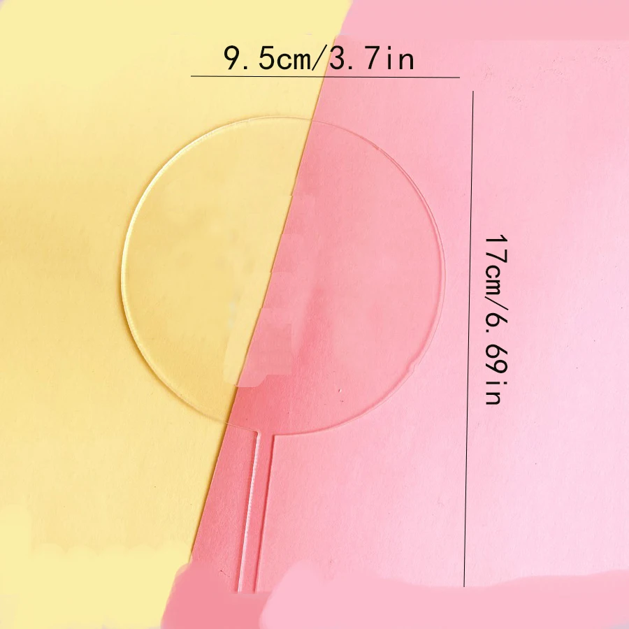 3 قطع دائرية شفافة لتزيين كعكة عيد الميلاد السعيدة من الأكريليك لتزيين كعكة حفلات أعياد الميلاد