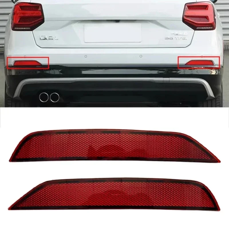 Auto Left Right Rear Bumper Reflector Warning Light Strip Bar for Audi Q2 2018 2019 2020 2021 81D945106 81D945107