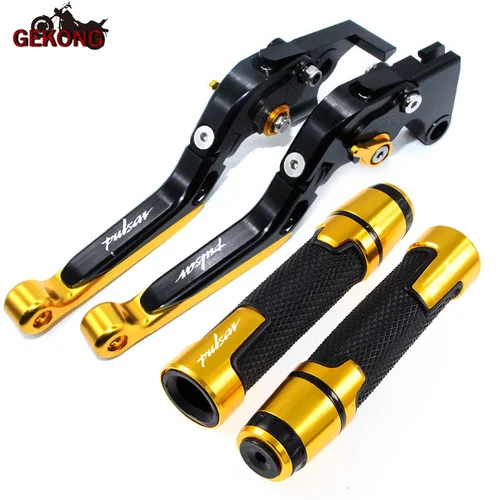 Imagen 2 del producto Palancas de freno de embrague ajustables CNC extensibles plegables para motocicleta empuñaduras finales de manillar aptas para Bajaj Pulsar 200 NS/200 RS/200 A