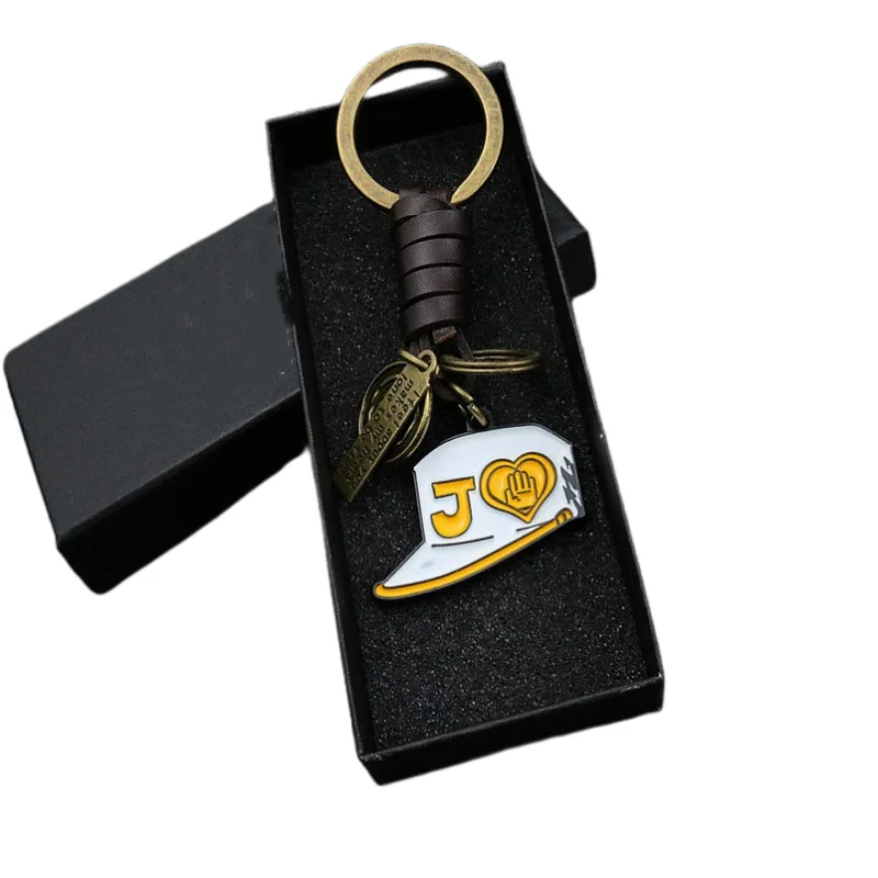 جوجوس غريب مغامرة المفاتيح الجلود مفتاح سلسلة كيرينغ سلاسل المفاتيح للرجال السهم أنيمي اكسسوارات مفتاح قلادة عصابة llaveros