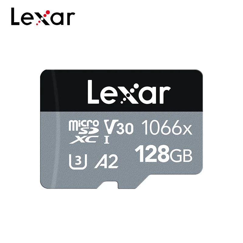 بطاقة Lexar microSDXC UHS-I 1066x V30 A2 بطاقة Micro SD الأصلية 128 جيجابايت حتى 160 ميجا بايت/ثانية بطاقة ذاكرة ترانسفلاش للهاتف اللوحي