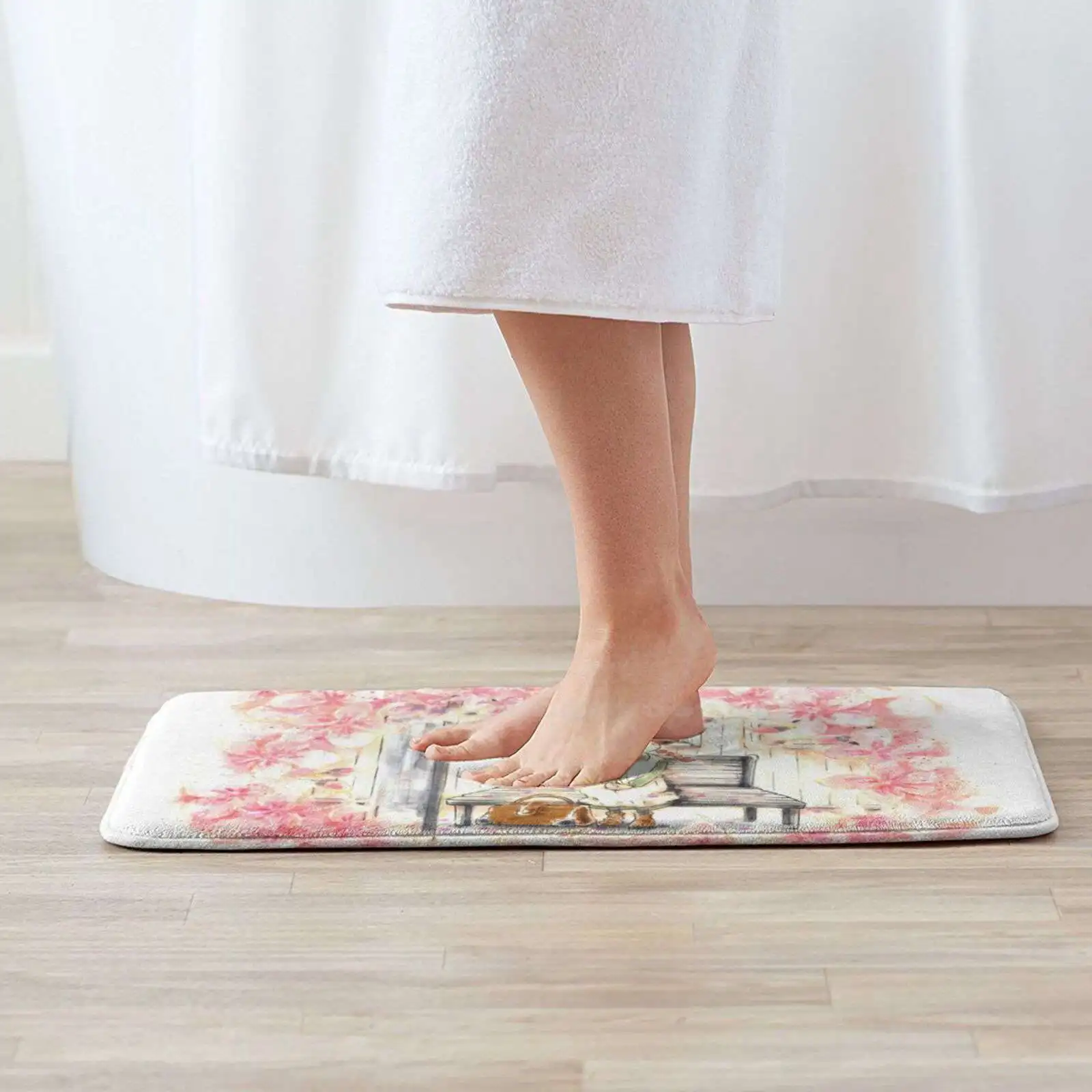 Anne At The Pei Station Door Mat Foot Pad Home Rug Anne With E Anne Of Green Gables Train Station Cherry Blossoms Anne Shirley