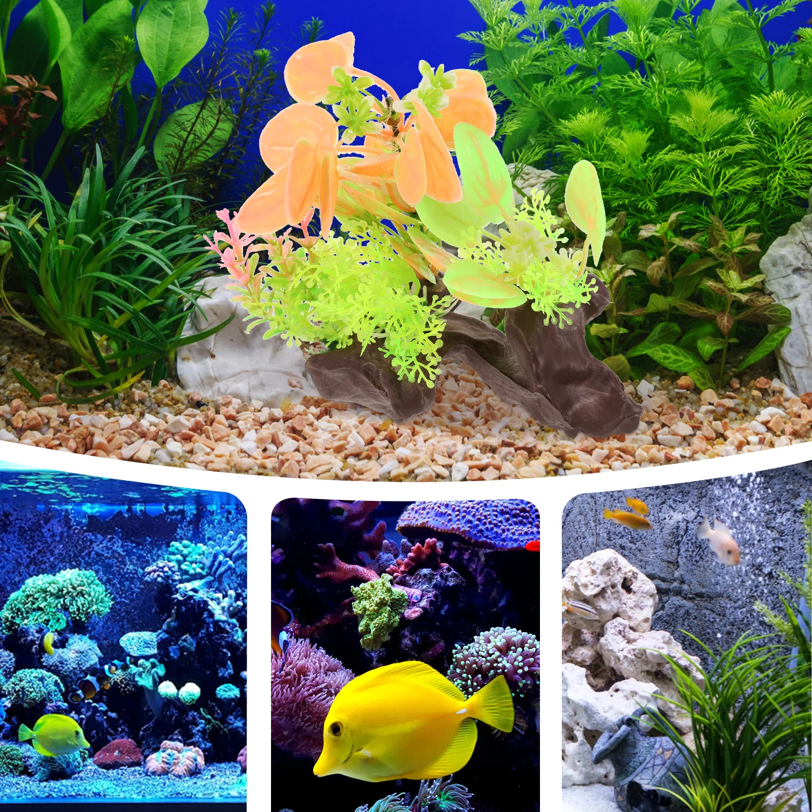

Faux Plant Decorative Aquarium Grass Underwater Models Realistic Fish Tank Accessories Household Plants Plastic nament Stylish