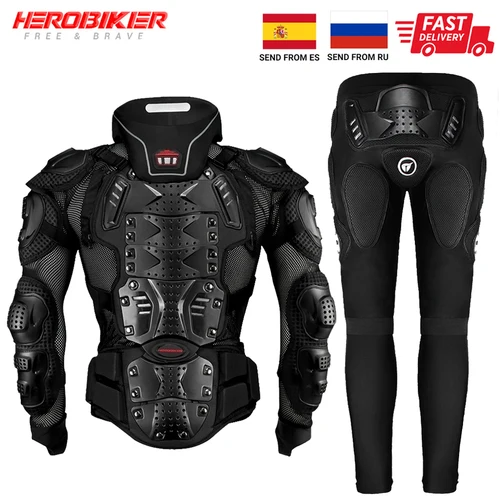 HEROBIKER chaqueta de motocicleta para hombre, armadura de motocicleta, armadura corporal para Moto, chaqueta de montar para Motocross, protección corporal para Moto de carreras, S-5XL