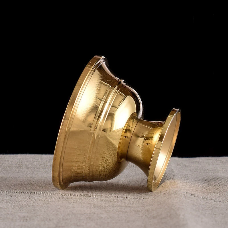 7pcs Brass Tantric Bowl Auspicious Luster Goblet Tibetan Bowl 5.7cm Holy Water Cup Buddhist Home\'s Gift Desktop Decorative