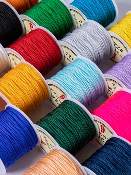 0.8mm Naylon Iplik Kordonlar Çin Düğüm Makrome Kordon Halat Kolye Bilezik Örgülü Dize DIY Püsküller Boncuk Shamballa Dize