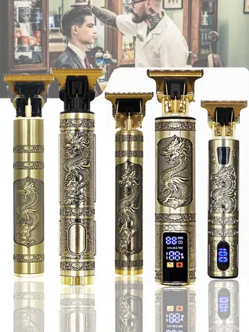 OHS T9 Vintage Electric Hairdresser Oil Shaving Head Pusher Carving Clipper Hair Cutting Machine Precision Trimmer for Men Care
