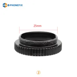 25MM Black Metal C-CS Mount Lens Adapter Converter Ring Extension Tube for CCTV Security USB Industrial Video Microscope Camera