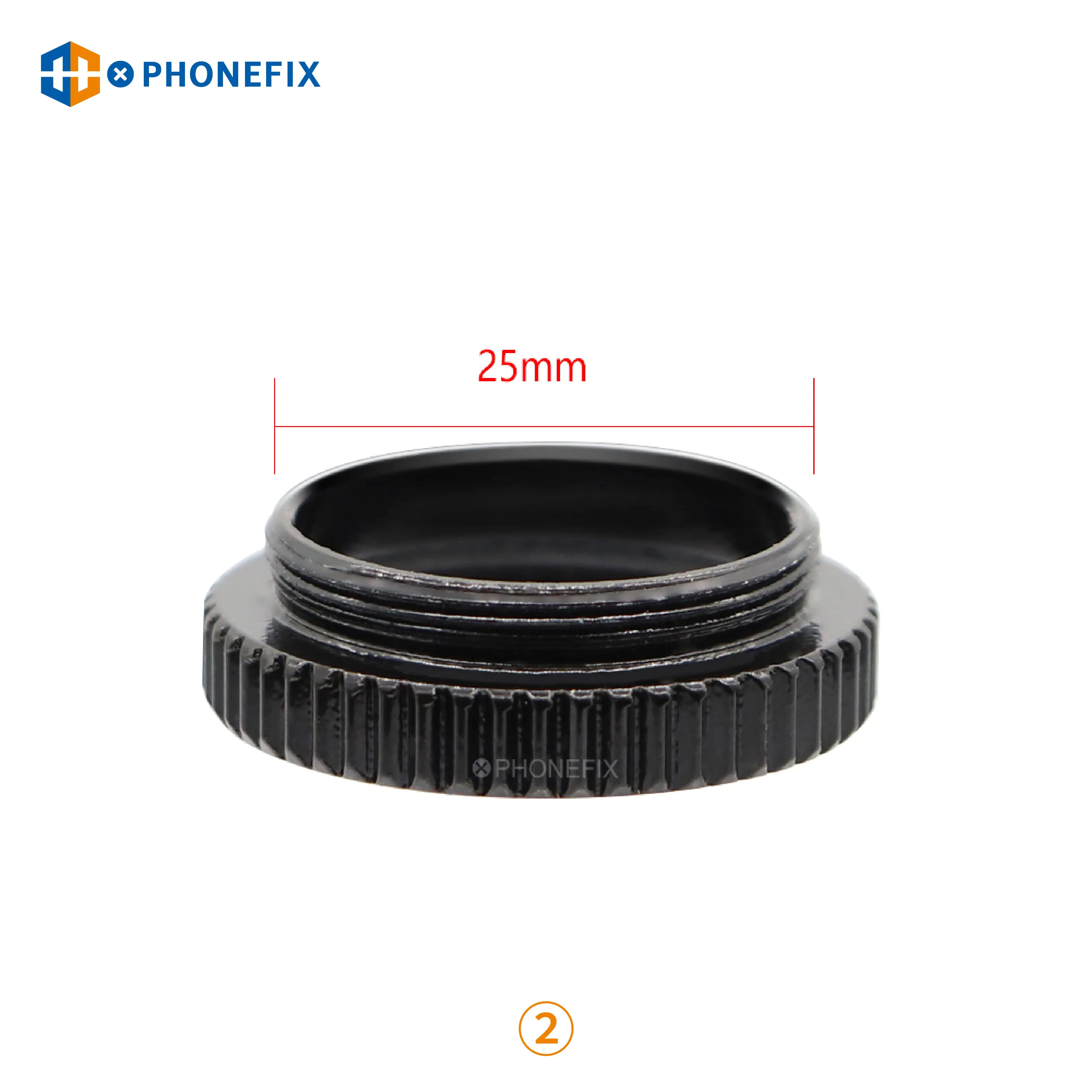 25MM czarny metalowy adapter obiektywu z mocowaniem C-CS konwerter pierścienia rura przedłużająca do CCTV bezpieczeństwo USB przemysłowa kamera z mikroskopem wideo