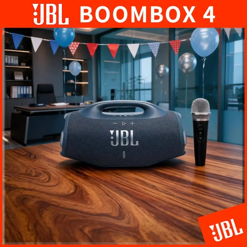 JBL Boombox 4 Outdoor Bluetooth Speaker AI Sound Boost Dual Bass Modes IP68 Dustproof Waterproof Rechargeable Wireless Audio