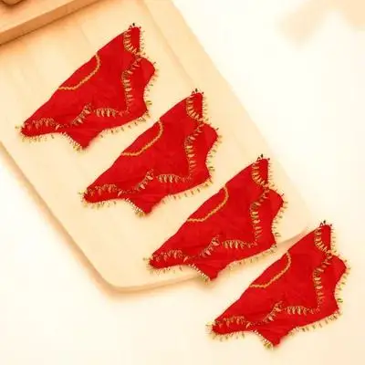 

4pcs Red Handkerchief Chinese Towel Funny Stage Performance Prop For Party Festival Rotating Dance Handkerchief Vintage Dance