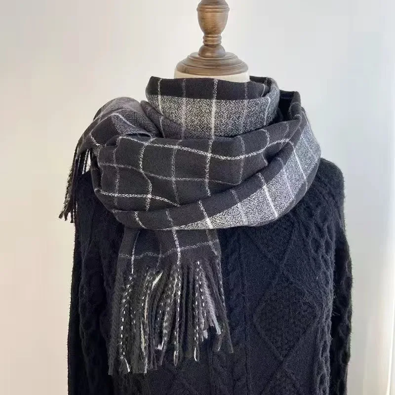 Fashion winter plaid scarf female autumn and winter everything new British classic imitation cashmere plaid sha