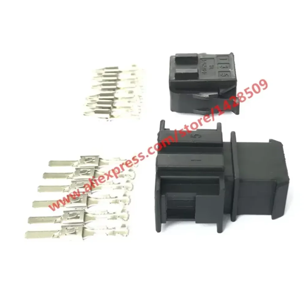 1 Set Tyco Amp 6 Pin Female Male Electrical Sealed Waterproof Housing Plug Wire Harness Auto Connector 1-929627-1 1-929621-1