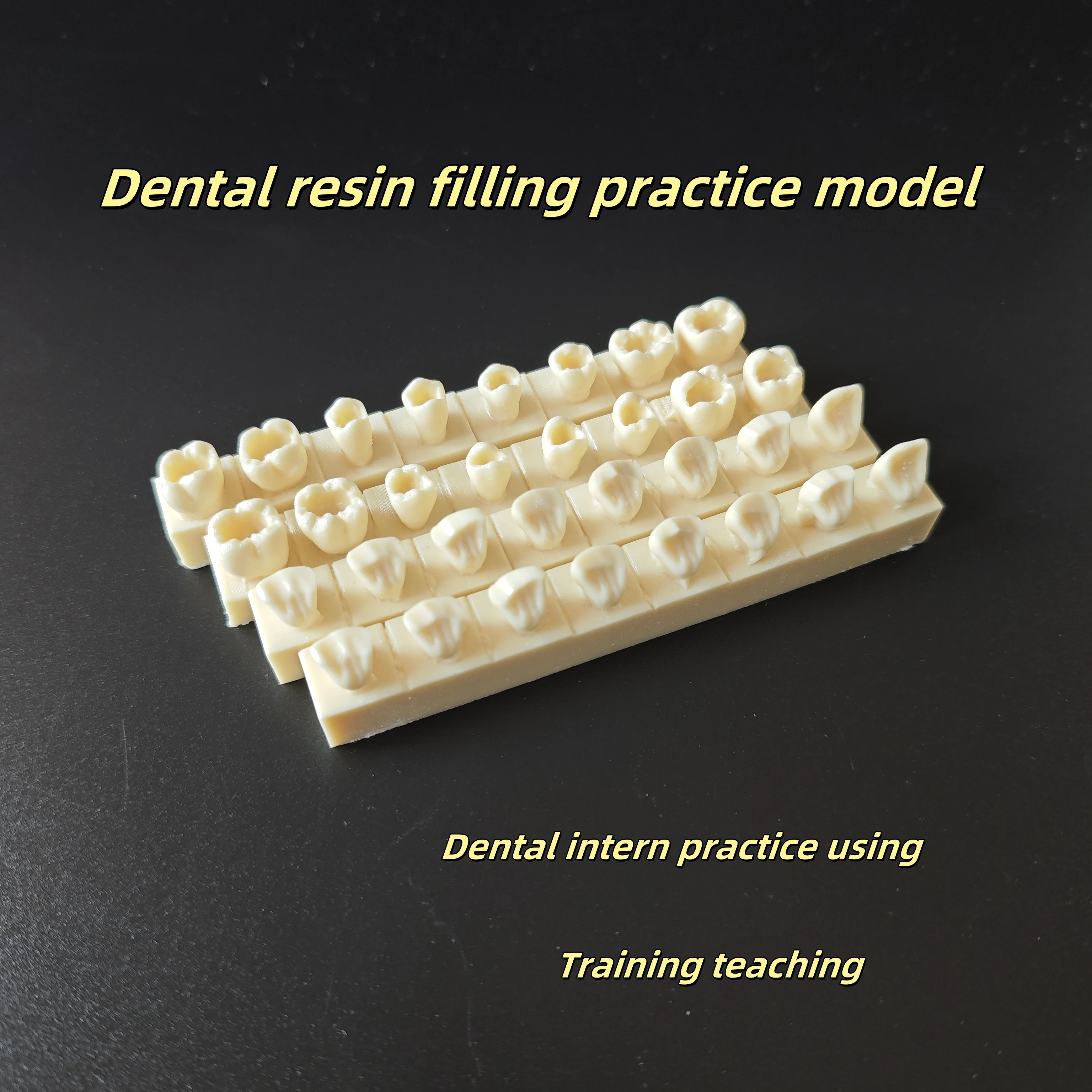 Modelo de práctica de llenado de resina Dental, modelo de práctica de relleno de dientes apilados, modelo de dientes delanteros y traseros