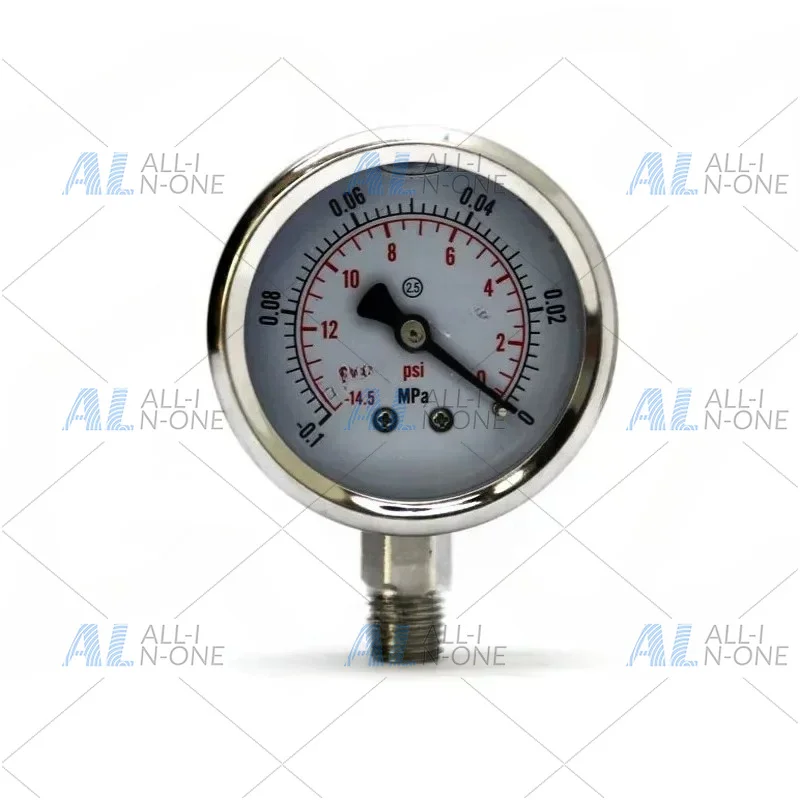 Vacuum Pressure Gauge Stainless Steel Vacuum Test Pressure Gauge with Retaining Ring