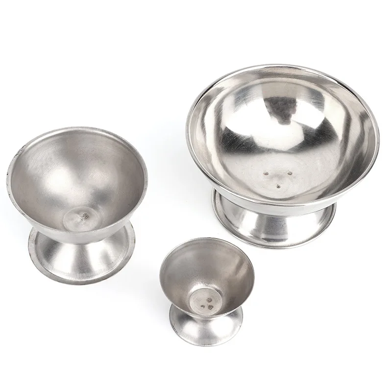 Juego de 3 piezas de tazas de aluminio de acero inoxidable, cuenco de cocina Borax, equipo de procesamiento de joyería, herramientas llamativas de oro