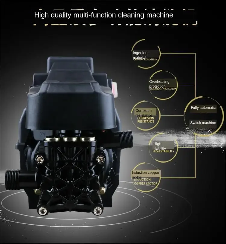 High Pressure Car Washer Household 220V High Power Portable Cleaner Fully Automatic Car Brushing Pump Water Gun