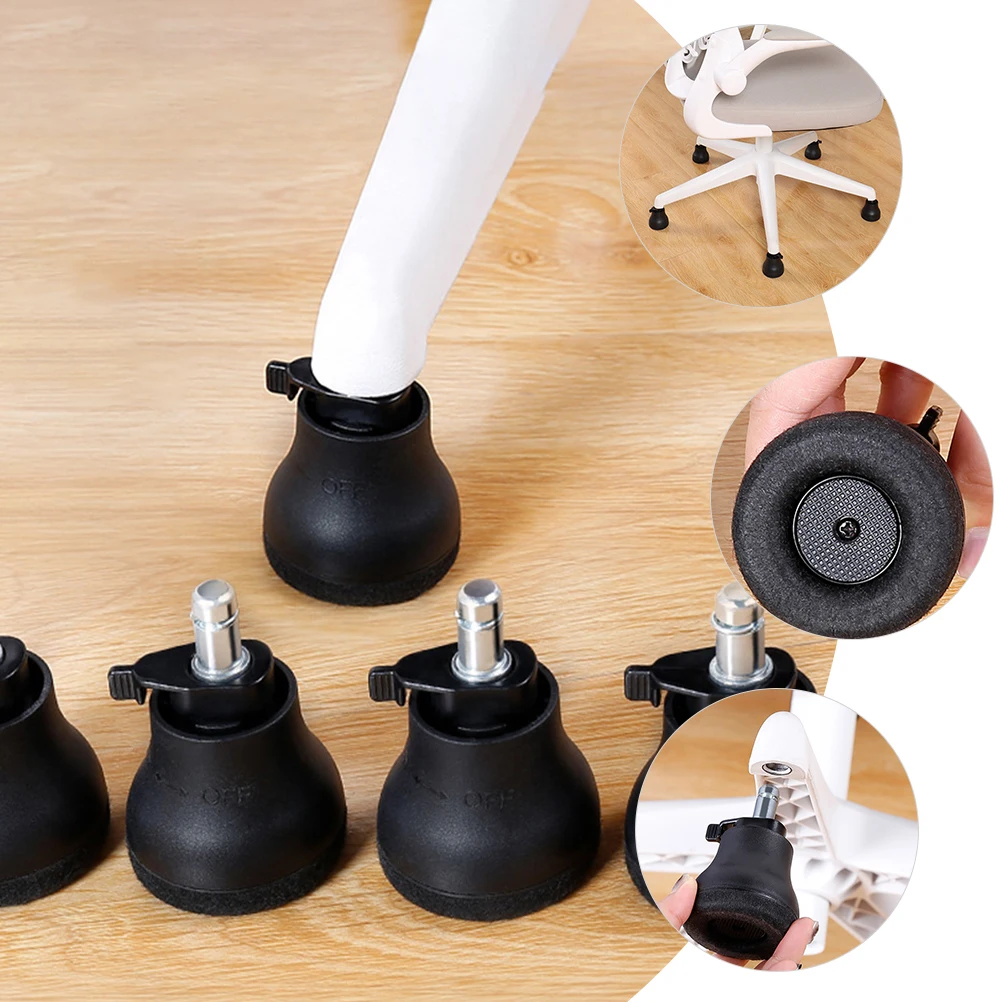 

5pcs Office Chair Chair Stopper Furniture Wheel Casters Bed Wheel Casters Floor Protector Non-Skid Anti-Scratch Replacement For