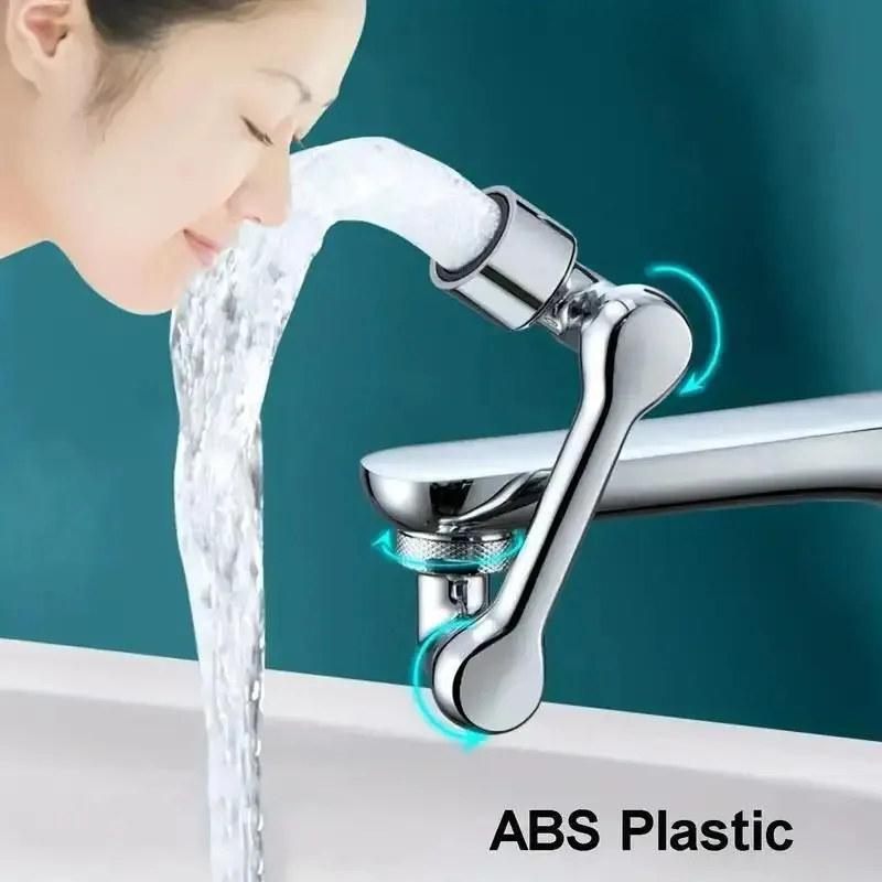 Universal ABS Rotatable Multifunctional Faucet Extenders 1080° Swivel Robotic Arm Water Filter Sink Water Tap Bubbler Sink Fit