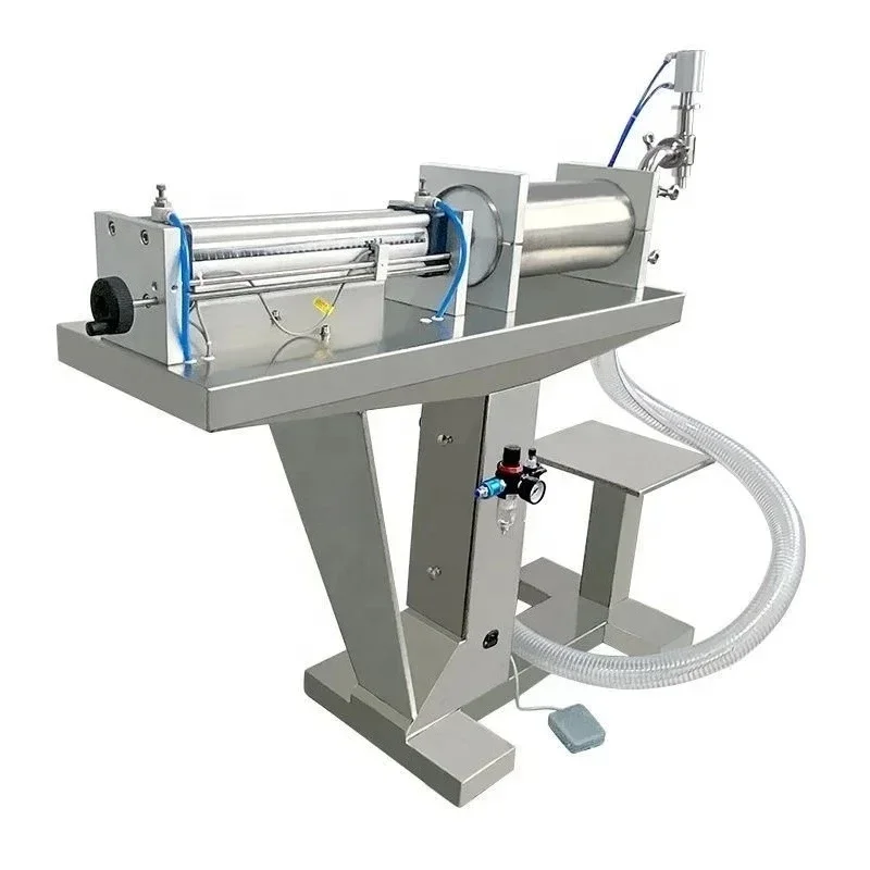 Single Head Semi Automatic Vertical Pneumatic Liquid Filling Machine for Beverages Yogurt Water Edible Oils Production