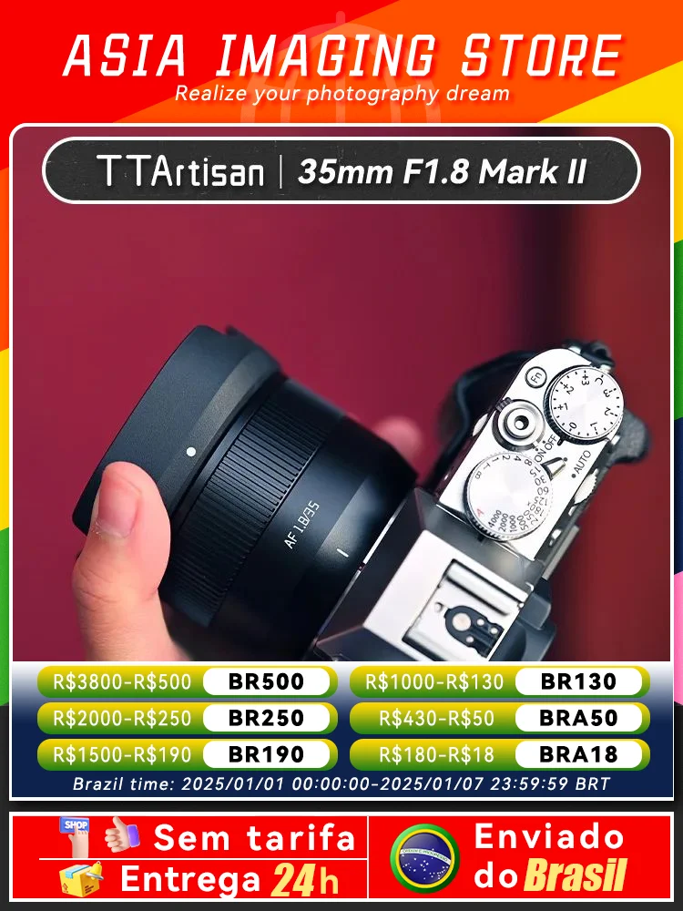 TTArtisan AF 35mm F1.8 Mark ll Auto Focus APS-C  Camera  Lens for sony E ZVE-10 A6400 A6300 A6500 Nikon Z Z50 Z50II ZFC 35 1.8