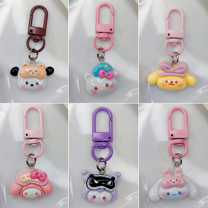 Kawaii Lovely Pochacco Keyring Cartoon Puppy Keychain For Cute Girl School Bag Pendant Backpack Hanging Ornaments Gifts