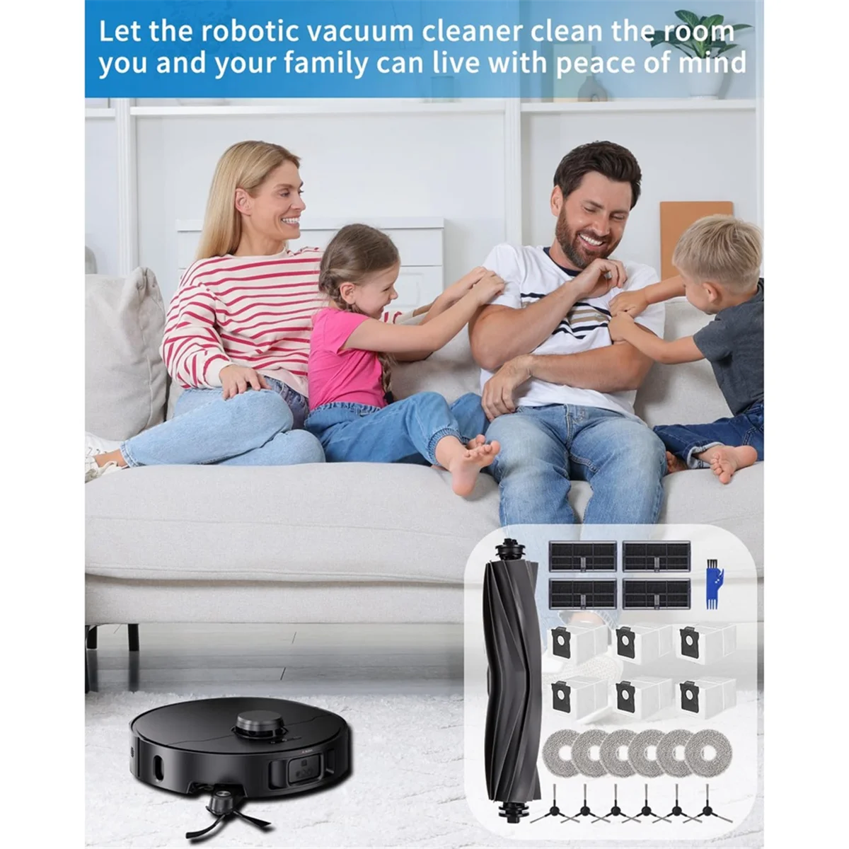 B25B For Dreame L10s Pro Ultra Heat Robot Vacuum Cleaner Main Side Brush Hepa Filter Mop Cloth Dust Bags Replacement Parts