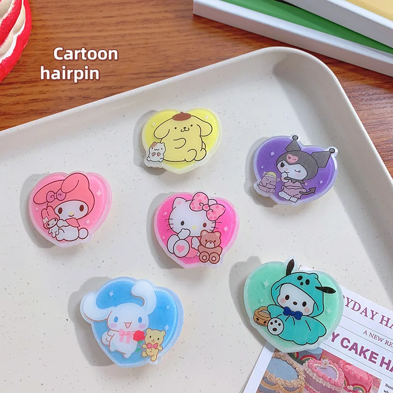 

Cute Sanrio Hair Clip Hello Kittys Kawaii Beauty Cartoon Anime Side Bangs Clip Hair Accessories Headbands Toys for Girls Gift