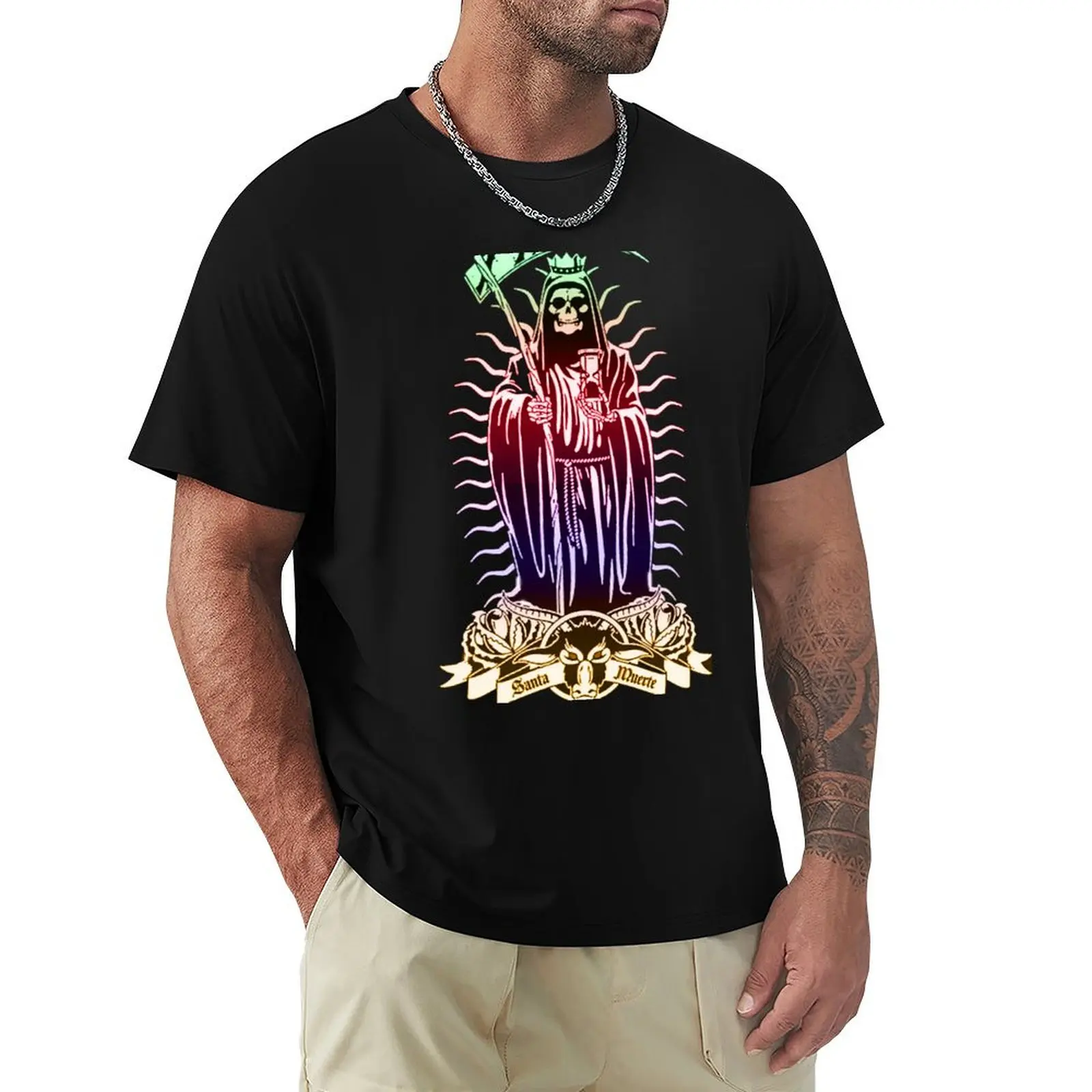 

Santa Muerte - Holy Death T-Shirt custom t shirt basketball graphic tees t shirts for men graphic