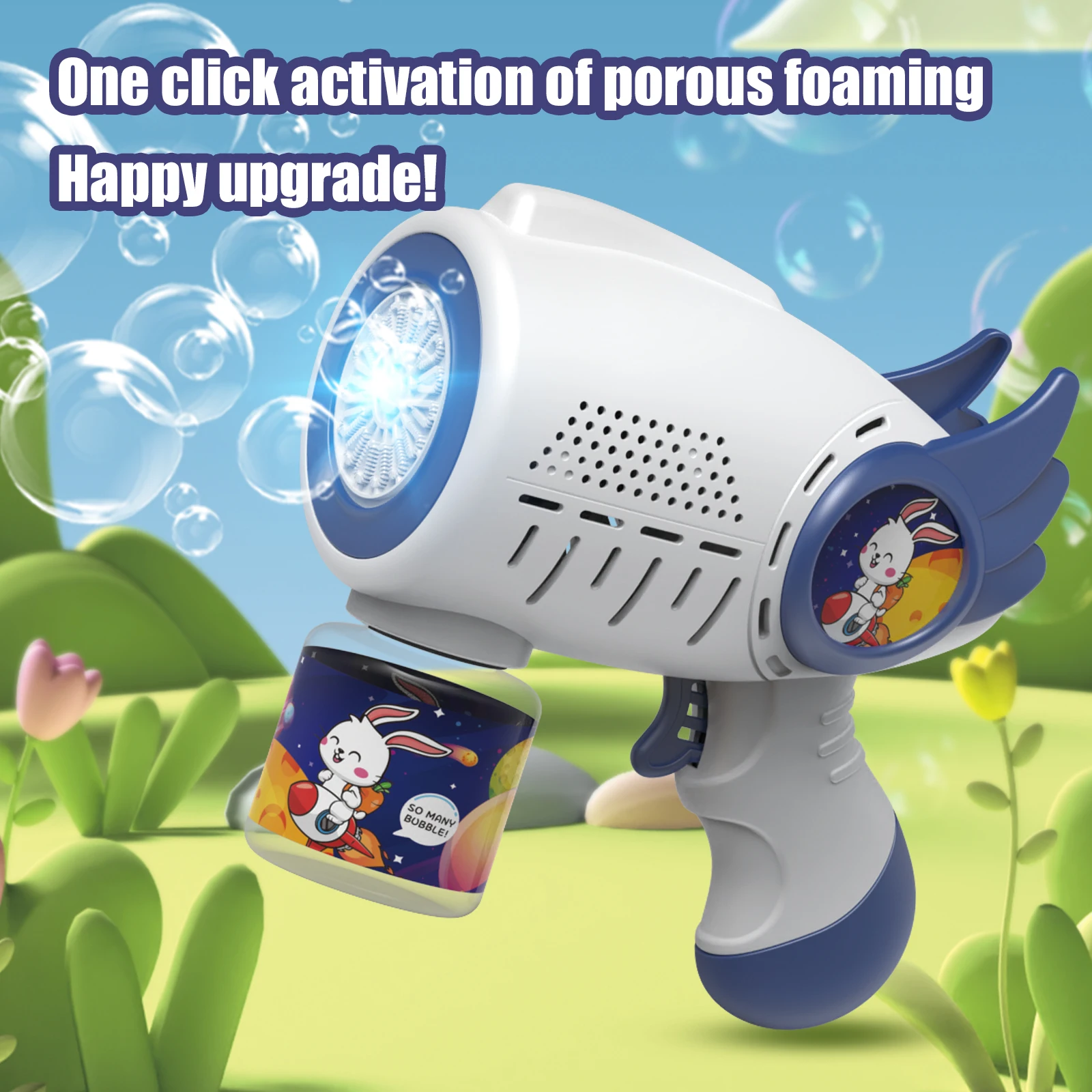 Cartoon Shape Fully Automatic Continuous Foaming Handheld Electric Bubble Gun (Battery And Bubble Liquid Not Included)