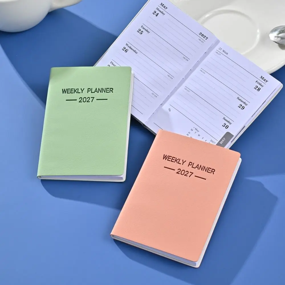 Mini A7 2027 Agenda Book Pocket Portable Diary Weekly Planner Appointment Book School Office Supplies
