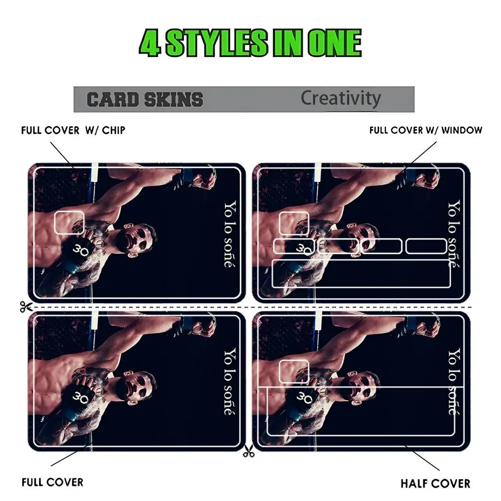 Ilia T-Topuria Stickers Credit Visa Debit Bank Charge Card Bus Metro Waterproof Sticker Decal Decoration