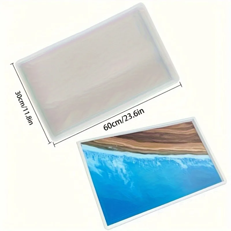 

Luxury Large Rectangle Silicone Mold - Perfect for Crafting Unique Epoxy Resin River Tables,Trays,Woodworking, and Coffee Tables